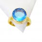 Riyo Blue Topaz Cz Gold Plated Online Cameo Ring Sz 8 Gprbtcz8-92053
