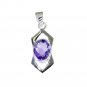 Riyo Amethyst Silver Jewelry In India Modern Pendant L 1.5in Spame-2101