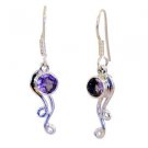 Riyo Amethyst Handmade Contemporary Victorian Earrings L 1.2in Seame-2021