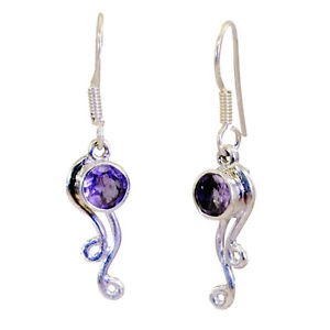 Riyo Amethyst Handmade Contemporary Victorian Earrings L 1.2in Seame-2021