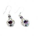 Riyo Amethyst Ethnic Silver Jewelry Ear Thread L 1.5in Seame-2037