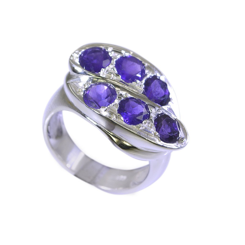 Riyo Purple Amethyst 925 Solid Sterling Silver Exceptional Ring Srame65-2190