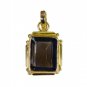 Riyogems Smoky Quartz 18-Kt Y Gold Plating Cuff Pendant L 1.2in Gppsqu-76045