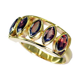 Riyo Garnet Gold Polish Toe Ring Jewelry Sz 7 Gprgar7-26008