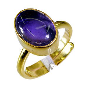 Riyo Amethyst Gold Plated India Thumb Ring Sz 7 Gprame7-2036