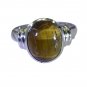 Riyo Brown Tiger Eye 925 Solid Sterling Silver Burnished Ring Srtey65-80018