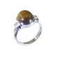 Riyo Brown Tiger Eye 925 Solid Sterling Silver Burnished Ring Srtey65-80018