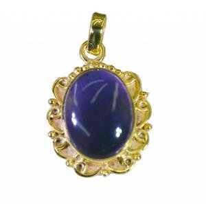 Riyogems Amethyst 18 Kt Gold Platings Graduated Pendant L 1.2in Gppame-2037