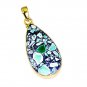 Riyogems Turquoise 18kt Gold Plated Tinker Bell Pendants L 2.1in Gpptur-82004