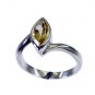 Riyo Golden Citrine 925 Solid Sterling Silver Faceted Ring Srcit80-14095