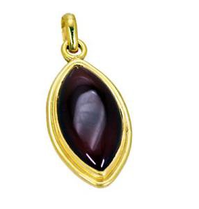 Riyogems Red Onyx 18k Y Gold Plate Stretch Pendants L 1.5in Gppron-66044