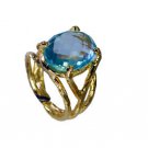 Riyo Blue Topaz 18 Kt Y Gold Plating Toe Ring Jewelry Sz 5.5 Gprbto5.5-10006