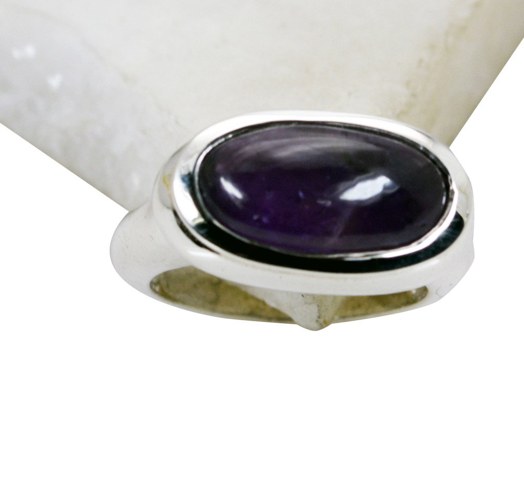 Riyo Amethyst 925 Sterling Silver Rajasthan Jewellery Sz 7 Srame7-2096