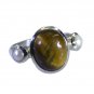 Riyo Brown Tiger Eye 925 Solid Sterling Silver Charming Ring Srtey70-80011