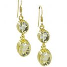 Riyo Multi Gold Plated Rutiile Quartz Earring pretty-pretty handmade jewelry des