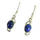 Riyo Blue Lapis Lazuli 925 Solid Sterling Silver Charming Earring L 1.25in Sella