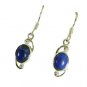 Riyo Blue Lapis Lazuli 925 Solid Sterling Silver Charming Earring L 1.25in Sella