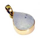 Riyogems Druzy Drusy 18 C Gold Plating Religious Pendants Gppdru-24052