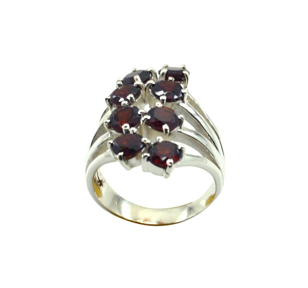 Riyo Red Garnet 925 Solid Sterling Silver Sophisticated Ring Srgar90-26253