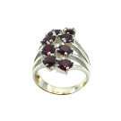 Riyo Red Garnet 925 Solid Sterling Silver Sophisticated Ring Srgar90-26253