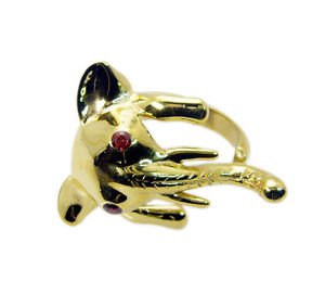 Riyo Garnet Gold Plate  Class Ring Sz 7 Gprgar7-26061