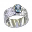 Riyo Blue  925 sterling silver Blue Topaz  Ring adorable best online jewelry sto
