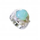 Riyo Blue Chalcedony Designer Silver Jewelry Ring Silver 925 Sz 7 Srbch7-8008