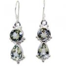 Riyo Green Amethyst Silver Jewelry Bridal Earrings L 1.5in Segam-28002