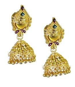 Riyo Plain Gold Plated Plain Earring glorious handmade one of a kind jewelry GPE