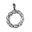 Riyo A White Topaz 925 Solid Sterling Silver Easy To Maintain Pendant L 1.5in Sp