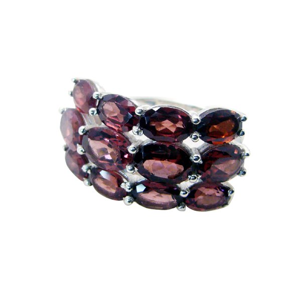 Riyo Garnet Contemporary Handmade Bridal Rings Sz 7 Srgar7-26149