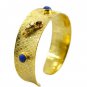 Riyo   Gemstone  18kt Gold Plated Long Lasting Bangle W 0.75in Gpbmul-52013