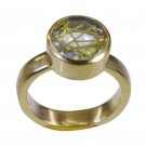 Riyo Multi Gold Plated Rutile Quartz CZ Ring better-looking handmade jewelry des
