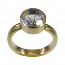 Riyo Multi Gold Plated Rutile Quartz CZ Ring lovely handmade jewelry design GPRR