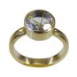 Riyo Multi Gold Plated Rutile Quartz CZ Ring lovely handmade jewelry design GPRR