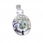 Riyo Green Amethyst Cool Silver Jewellery Cocktail Pendant L 1.2in Spgam-28026