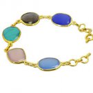 Riyo   Gemstone  18kt Gold Plated Stunning Bracelet W 7.5in Gpbramul-53010