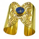 Riyo   Gemstone  18kt Gold Plated Reliable Bangle W 2.75in Gpbmul-52036