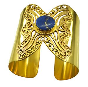 Riyo   Gemstone  18kt Gold Plated Reliable Bangle W 2.75in Gpbmul-52036