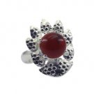 Riyo   Gemstone Alloy Silver Graceful Ring Aspr85-0029