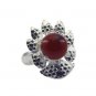 Riyo Gemstone Alloy Silver Graceful Ring Aspr85-0029
