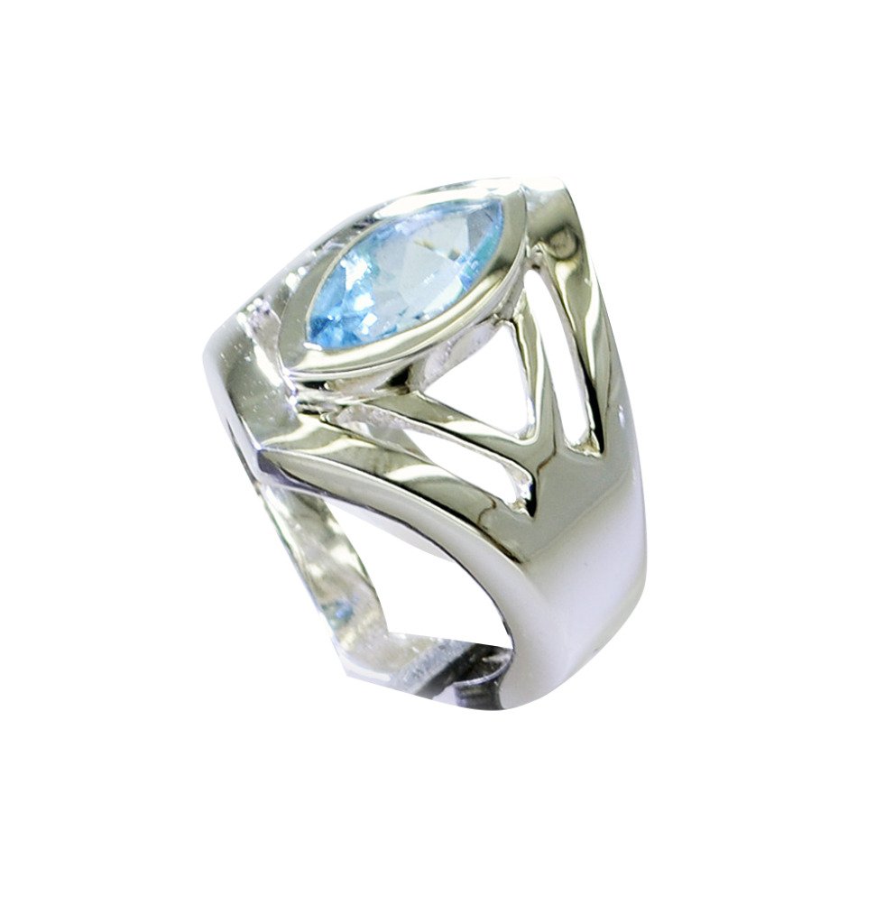 Riyo Blue Topaz Silver City Jewelry Braided Silver Ring Sz 7 Srbto7-10105
