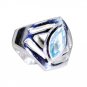 Riyo Blue Topaz Silver City Jewelry Braided Silver Ring Sz 7 Srbto7-10105