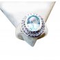 Riyo Blue Topaz Modern Silver Jewellery Purity Ring Jewelry Sz 7 Srbto7-10049