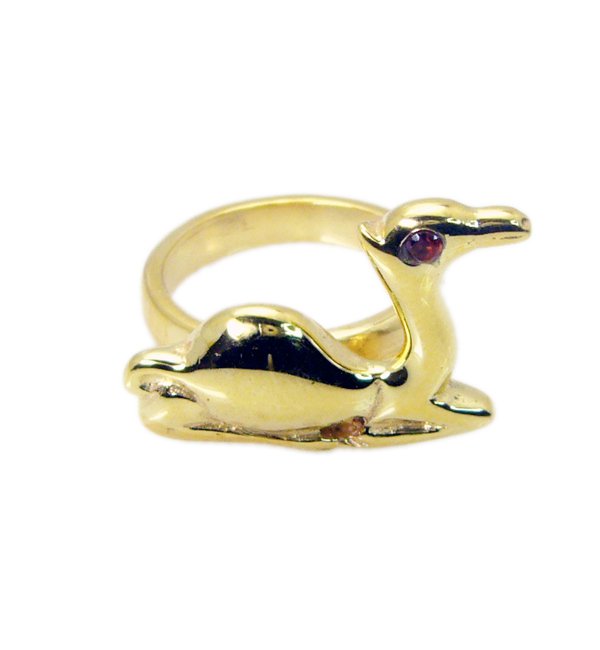 Riyo   Gemstone  18kt Gold Plated Camel Ring Gprcam60-150001