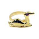 Riyo   Gemstone  18kt Gold Plated Camel Ring Gprcam60-150001