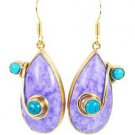 Riyogems Charolite 18-Kt Gold Platings India Jewellery L 2.7in Gpecha-112001