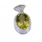 Riyo A Lemon Quartz 925 Solid Sterling Silver Smooth Pendant L 1.5in Splqu-46022