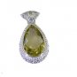 Riyo A Lemon Quartz 925 Solid Sterling Silver Sparkling Pendant L 1.5in Splqu-46