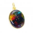 Riyogems Dichroic Glass Gold Plate Manufacturer Yard Pendant L 1.7in Gppdgl-2202